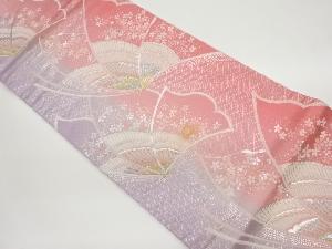 蝶模様織出し袋帯